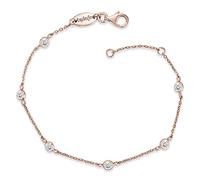 Engelsrufer Damen Armband aus Sterling Silber besetzt mit Zirkonia Steinen, Karabinerverschluss, in zwei Längen verstellbar, nickelfrei, Allergiker geeignet