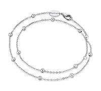 Engelsrufer Damen Armband aus Sterling Silber - doppelt gewickelte Perlen - Karabinerverschluss - längenverstellbar - nickelfrei