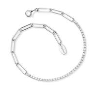 Engelsrufer Damen Armband aus Sterling Silber, mit 39 Zirkonia besetzt, Karabinerverschluss, längenverstellbar, nickelfrei, Größe: 17+3cm