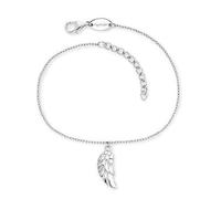 Engelsrufer Damen Armband aus Sterling Silber mit Flügel Anhänger und Karabinerverschluss, längenverstellbar, Größe: 17+3 cm, nickelfrei, ERB-FLYWING-H