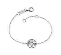 Engelsrufer Damen Armband aus Sterling Silber und Lebensbaum Anhänger silber - Karabinerverschluss - in zwei Längen verstellbar - nickelfrei