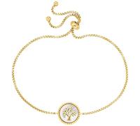 Armband ENGELSRUFER "Schmuck Geschenk, Lebensbaum, ERB-LILTREE-PE, ERB-LILTREE-PE-G" Armbänder Gr. Silber 925 (Sterlingsilber), weiß (gelbgoldfarben, perlmuttfarben) Damen Trachtenmode mit Perlmutt (82362752-0)