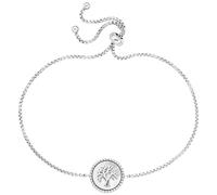 Engelsrufer Damen Armband in der Farbe Silber aus Sterling Silber mit Lebensbaum und Zugverschluss, längenverstellbar, Größe: 34 cm, nickelfrei, ERB-LILTREE-PE