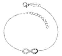 Engelsrufer Damen Armband Infinity aus Sterling Silber mit Zirkonia - Karabinerverschluss - längenverstellbar - nickelfrei- Größe: 17+3cm
