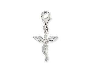 Engelsrufer Damen Charm Anhänger Schutzengel Symbol Silber aus Sterling Silber - Karabinerverschluss - nickelfrei