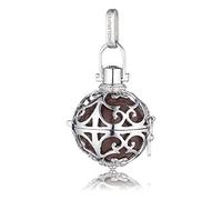 Engelsrufer Damen Classic Anhänger L 925er-Sterlingsilber mit brauner Klangkugel Zirkonia ER-03-L