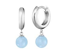 Paar Creolen ENGELSRUFER "Powerful Stone, ERE-BA, ERE-LP, ERE-ML, ERE-RJ, ERE-RQ, ERE-TE" Ohrringe Gr. Silber 925 (Sterlingsilber), silberfarben (silberfarben, hellblau, hellblau) Damen Creolen mit Achat, Lapislazuli, Malachit, Jaspis, Rosenquarz oder Tigerauge (77267136-0)