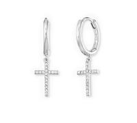 Engelsrufer ERE-LILCROSS-ZI-CR LILCROSS Creole Kreuz mit Zirkonia - Silber rhod.