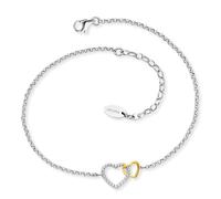 Engelsrufer Fußkette / Fußband - ERFS-HEART-BIG bicolor