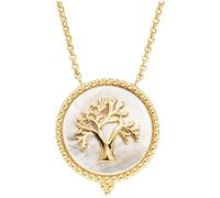 Kette mit Anhänger ENGELSRUFER "Schmuck Geschenk, Lebensbaum, ERN-LILTREE-PE, ERN-LILTREE-PE-G" Halsketten Gr. Silber 925 (Sterlingsilber), Länge: 50 cm Breite: 1,33 mm, weiß (gelbgoldfarben, perlmuttfarben) Damen Ketten mit Anhänger Perlmutt (30604116-0)