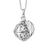 Engelsrufer Damen Halskette aus Sterling Silber mit Klangkugel Anhänger Silber in der Größe XS mit perlmutt Klangkugel, Karabinerverschluss, nickelfrei, Größe: 45+5 cm, ERN-ER23-20-XS