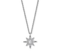 Kette mit Anhänger ENGELSRUFER "Kette Sternenanhänger", silber (silberfarben, kristallweiß), Halsketten, Damen, Silber 925 (Sterlingsilber), L: 44, mit Zirkonia (synth.) (91485303-0) silberfarben, kri