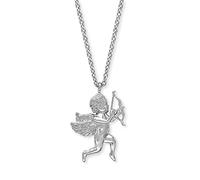 Kette mit Anhänger ENGELSRUFER "Ein Schutzengel für die Ewigkeit, Engel Silber Bogen, ERN-AMOR" Halsketten Gr. Silber 925 (Sterlingsilber), Länge: 50 cm Breite: 1,33 mm, silberfarben Damen Ketten mit Anhänger zu Kleid, Shirt, Jeans, Sneaker Anlass Geburtstag Weihnachten (56920523-0)