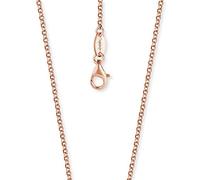 Engelsrufer Damen Halskette Erbskette aus rosévergoldetem 925er-Sterlingsilber, Stärke 2,1 mm, Länge 42cm, Karabinerverschluss, nickelfrei, ERN-42-R