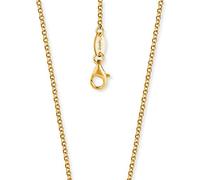 Engelsrufer Damen Halskette Erbskette aus vergoldetem 925er-Sterlingsilber, Stärke 2,1 mm, Länge 80cm, Karabinerverschluss, nickelfrei, ERN-80-G
