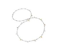 Engelsrufer Damen Halskette Little Joy - Sterling Silber - Tricolor Charm Elementen Silber, Gold und Roségold - Länge: 80cm