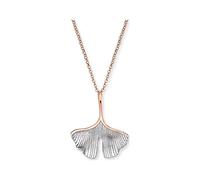 Engelsrufer Damen-Halskette mit Klangkugel Anhänger in Rose, aus 925er Sterling Silber, Karabinerverschluss, Länge: 50cm, ERN-Ginkgo-BIR