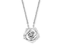 Engelsrufer Damen Halskette Rose Garden aus Sterling Silber mit Rosen Anhänger- Karabinerverschluss - in zwei Längen verstellbar - nickelfrei