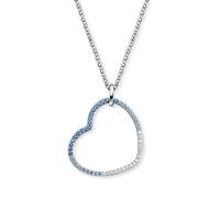 Engelsrufer Halskette ERN-HEARTOCEAN-ZIM 925er Silber Zirkonia Karabiner 40+4 cm Blau