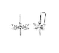 Engelsrufer Damen Ohrhänger silberne Libelle aus Sterling Silber rhodiniert mit Hakenverschluss - nickelfrei