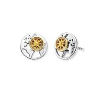 Engelsrufer Damen Ohrschmuck Aloha aus Sterling Silber mit Weltkarte und Windrose Bicolor - nickelfrei