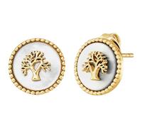 Paar Ohrstecker ENGELSRUFER "Schmuck Geschenk, Lebensbaum" Ohrringe Gr. Silber 925 (Sterlingsilber), weiß (gelbgoldfarben, perlmuttfarben) Damen Ohrstecker zu Kleid, Shirt, Jeans, Sneaker Anlass Geburtstag Weihnachten (74794611-0)