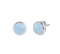 Engelsrufer Damen Ohrstecker ERE-BA-ST, Sterling Silber, Blauer Achat 10 mm, nickelfrei