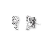 Engelsrufer Damen Ohrstecker Flügel aus Sterling Silber - besetzt mit 10 Zirkonia Steinen - Steckverschluss - nickelfrei - 4,7mm