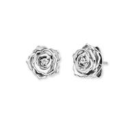 Engelsrufer Damen Ohrstecker Rose Garden aus Sterling Silber mit Zirkonia - nickelfrei - Größe: 10mm