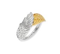 Silberring ENGELSRUFER "Wings of Angels, Engelsflügel" Fingerringe Gr. 5,05 g, Silber 925 (Sterlingsilber), 2 mm, goldfarben (silberfarben, gelbgoldfarben) Damen Fingerringe zu Kleid, Shirt, Jeans, Sneaker Anlass Geburtstag Weihnachten (50101664-0)
