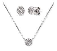 Engelsrufer Set ERMT-LILLUNA3-ZI Halskette und Ohrringe Sterling Silber synthetische Zirkonia