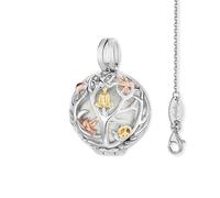 Engelsrufer Damen Schmuck Set - Lebensbaum Anhänger mit weißer Klangkugel und Ankerkette 925 Sterling Silber rhodiniert 40+3 cm, Sterling Silber, kein Stein, 40 + 3 cm, Sterling-Silber, Kein edelstein