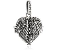 Engelsrufer Engelsflügel Medaillon für Damen 925-Sterlingsilber oxidiert 20 mm