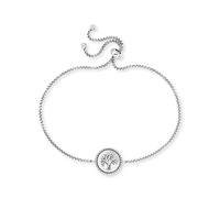 Engelsrufer Damen Armband in der Farbe Silber aus Sterling Silber mit Lebensbaum und Zugverschluss, längenverstellbar, Größe: 34 cm, nickelfrei, ERB-LILTREE-PE
