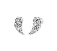 Engelsrufer Flügel Ohrstecker für Damen 925er-Sterlingsilber Weiße Zirkonia Größe 11 mm
