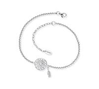 Engelsrufer Fußkettchen für Damen mit Anhänger, 925er Sterlingsilber rhodiniert, oder Edelstahl, verstellbare Länge, nickelfrei, Allergiker geeignet