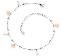 Engelsrufer Damen Fußkette ERFS-LILJOY-PE-BI Edelstahl 27 cm mit Süßwasserperle Roségold, verstellbar