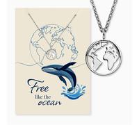Engelsrufer Grußkarte Free like the ocean mit Edelstahl Kette und Umschlag MYSN-009-S