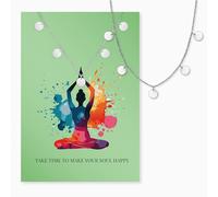 Engelsrufer Grußkarte Happy Soul mit Halskette Edelstahl Silber - Geschenk für Herzensmenschen - Karte mit positiver Botschaft & Kette
