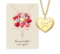 Engelsrufer Grußkarte Love You mit Halskette Edelstahl Gold - Romantisches Geschenkset - Hochwertige Karte mit Goldkette für sie