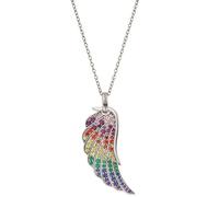Engelsrufer Kette Flügel – 925er Silber, Multicolor Zirkonia – L 50 cm