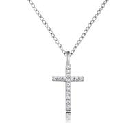 Engelsrufer Halskette - Kreuz mit Zirkonia - ERN-LILCROSS-ZI silber
