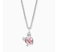 Herzengel Mädchen Kinder Halskette aus Sterling Silber mit Anhänger in Silber - Karabinerverschluss - längenverstellbar - nickelfrei