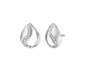 Engelsrufer Himmelsträne Ohrstecker für Damen 925er-Sterlingsilber Weiße Zirkonia Größe 12 mm