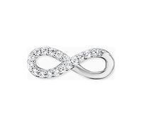 Engelsrufer Infinity Ohrstecker für Damen 925er Sterlingsilber besetzt mit 34 weißen Zirkonia Größe 12 mm