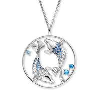 Engelsrufer Kette 925er Silber blau, silber Damen