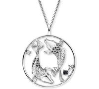 Engelsrufer Kette 925er Silber schwarz, silber Damen