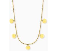 Engelsrufer MYSTEEL by Happy Soul Grußkarte mit Halskette Edelstahl Gold - 5 Plättchen Anhänger, Geschenk Set für Frauen, Selbstfürsorge Schmuck, Karte mit Botschaft