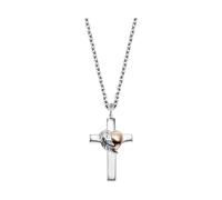 Engelsrufer ERN-CROSSHEART-BIR Silber-Halskette Kreuz mit Flügelherz