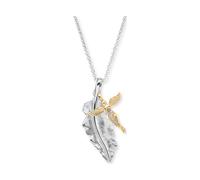 Engelsrufer ERN-FEDER-ANGEL-BIG Damen Collier Bicolor Gold weiß 50 cm